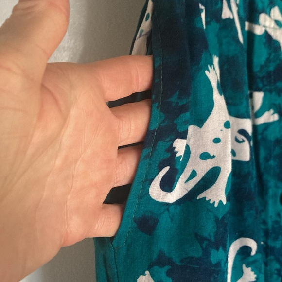 Vintage Bali Moon Kidz Girls Batik Gecko Lizard Dress Large 12-14 90's Y2K - Picture 8 of 12